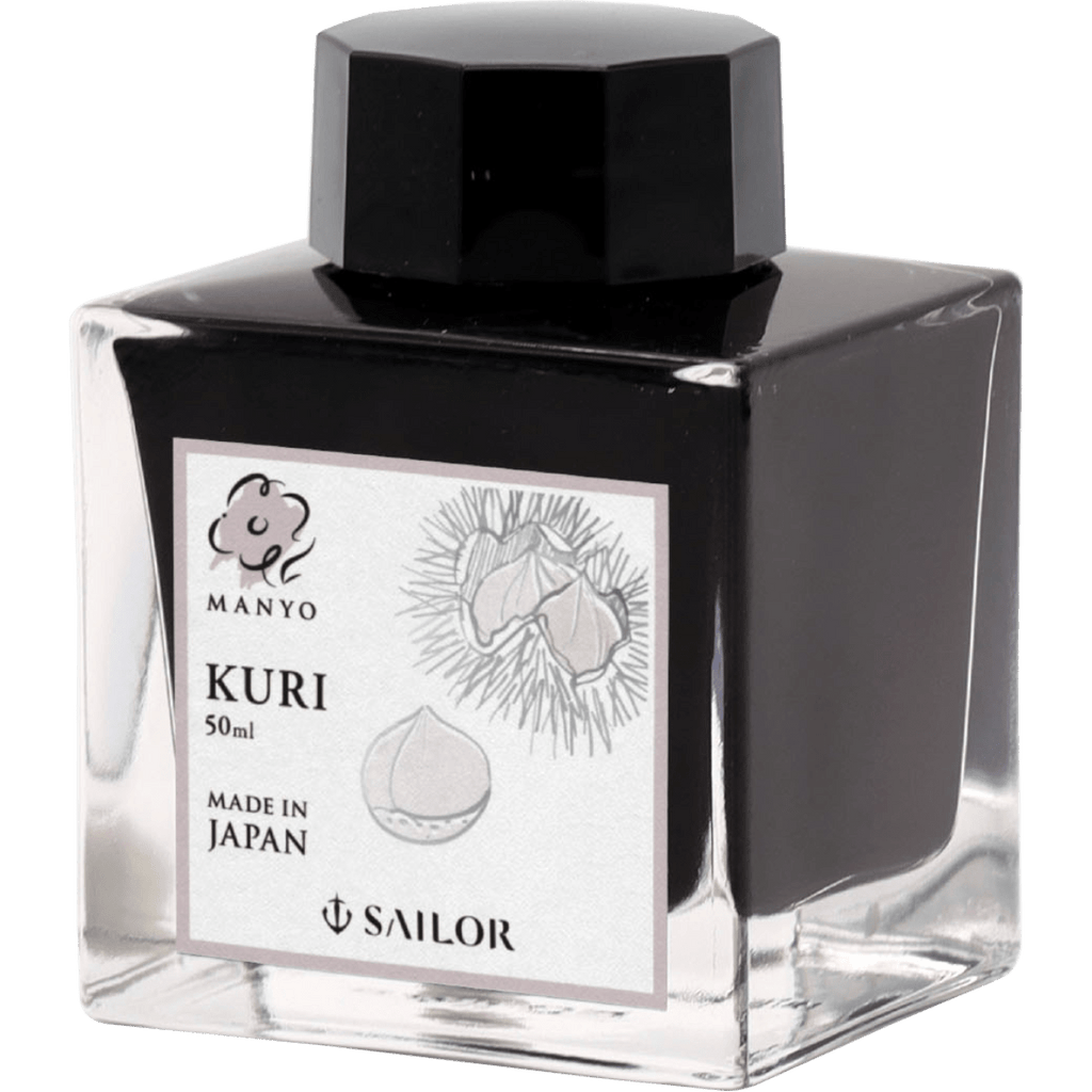 Sailor Manyo Ink Bottle - Kuri (Chestnut Brown) - 50ml (Overseas Exclusive) - Pen Boutique Ltd
