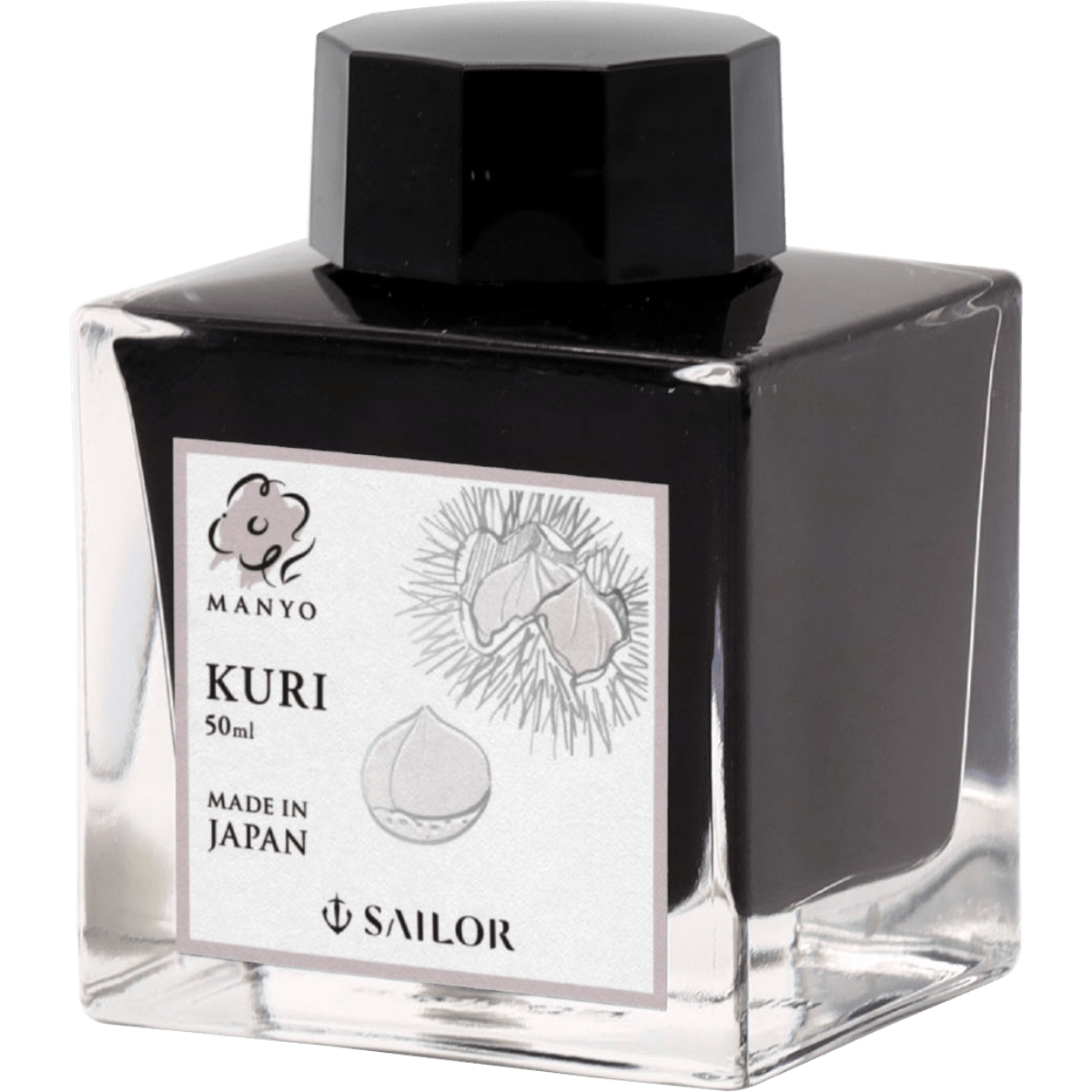 Sailor Manyo Ink Bottle - Kuri (Chestnut Brown) - 50ml (Overseas Exclusive) - Pen Boutique Ltd