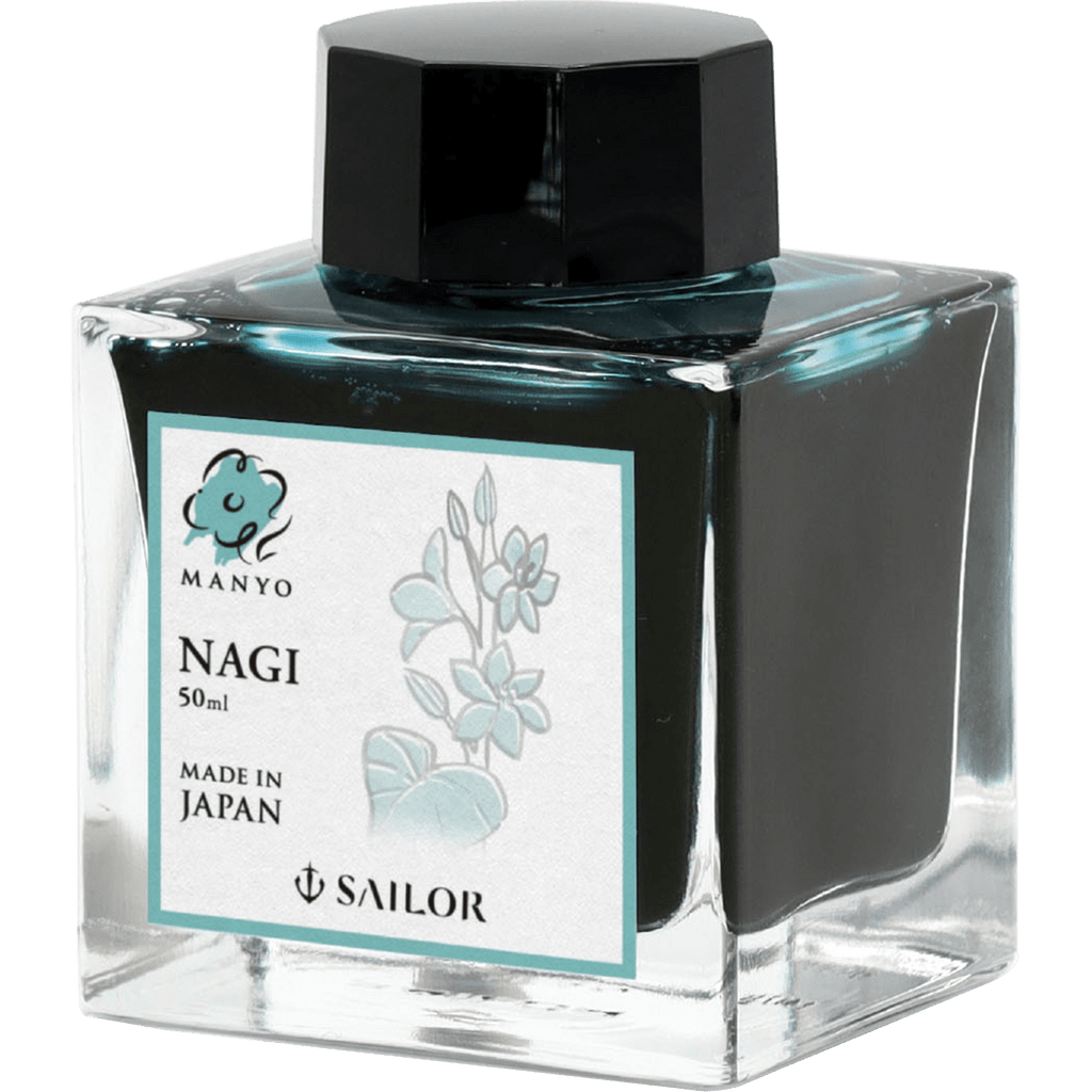 Sailor Manyo Ink Bottle - Nagi (Blue - Purple) - 50ml (Overseas Exclusive) - Pen Boutique Ltd
