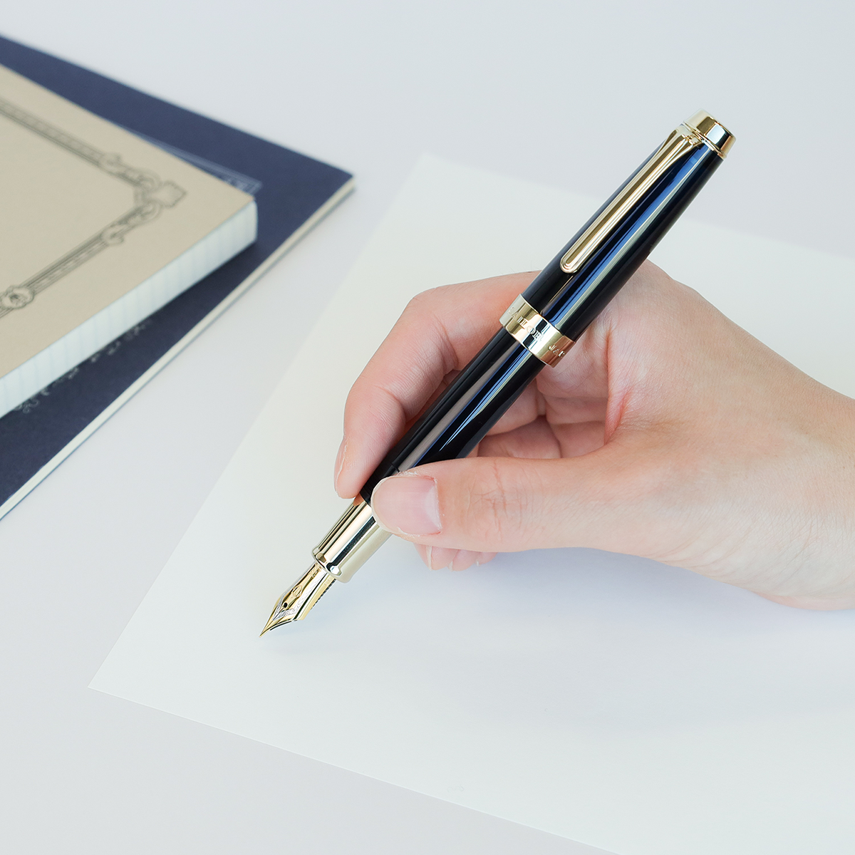 Sailor Professional Gear Fountain Pen - Anchor - Blue Dawn - 21K Nib (Gold Trim)-Pen Boutique Ltd