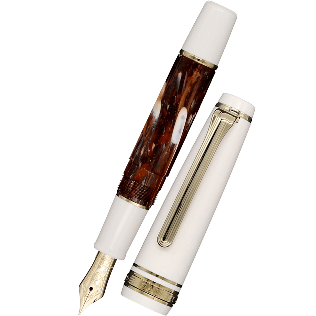 Sailor Professional Gear Slim Mini Rencontre Fountain Pen - Marron - 14K Gold Trim (Limited Edition) - Pen Boutique Ltd