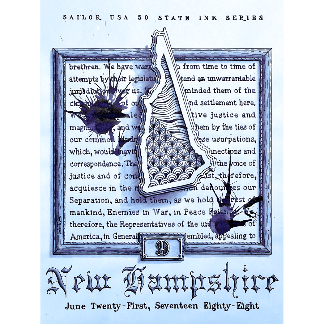 Sailor Bottled Ink - USA State - New Hampshire - 20ml - Pen Boutique Ltd