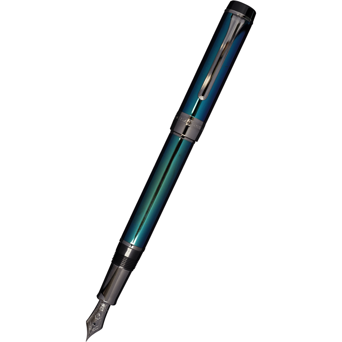 Sailor Cylint Fountain Pen - Blue Lagoon - Black Ion Trim - Pen Boutique Ltd