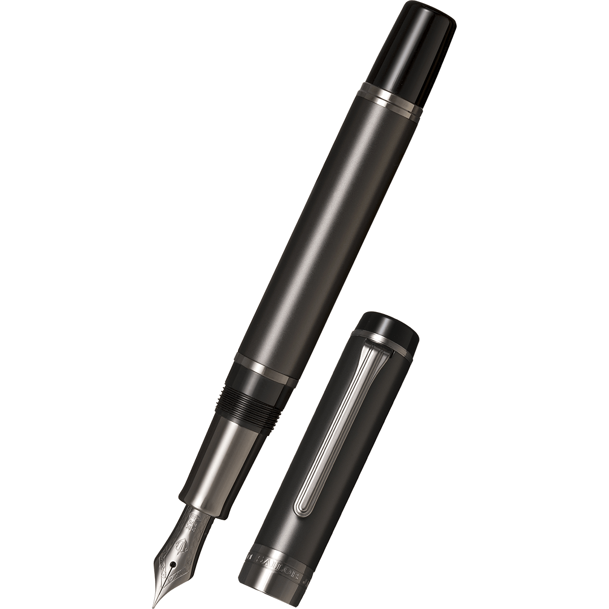 Sailor Cylint Fountain Pen - Matte Black - Black Ion Trim - Pen Boutique Ltd