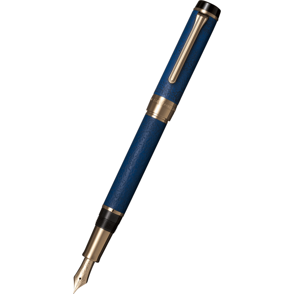 Sailor Cylint Fountain Pen - Niigata Shikki Lapis Lazuli Blue - Gold IP - Pen Boutique Ltd