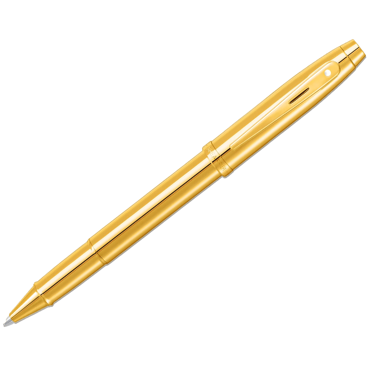 Sheaffer 100 Rollerball Pen - Glossy PVD Gold - Gold Trim - Pen Boutique Ltd