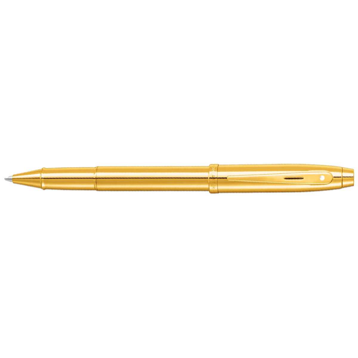 Sheaffer 100 Rollerball Pen - Glossy PVD Gold - Gold Trim - Pen Boutique Ltd
