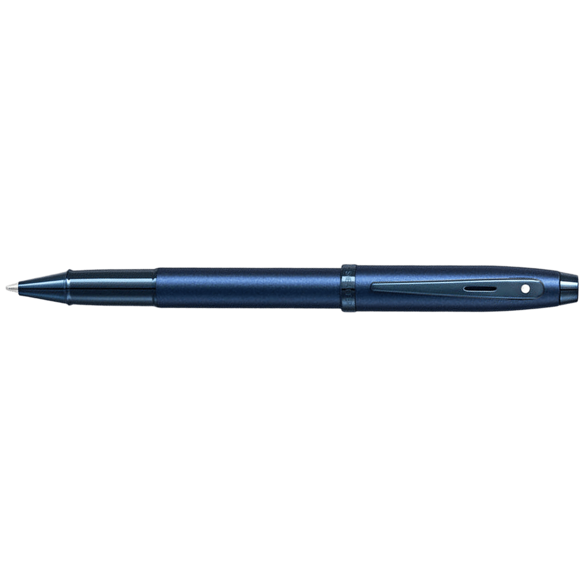 Sheaffer 100 Rollerball Pen - Satin Blue Lacquer - Blue Trim - Pen Boutique Ltd