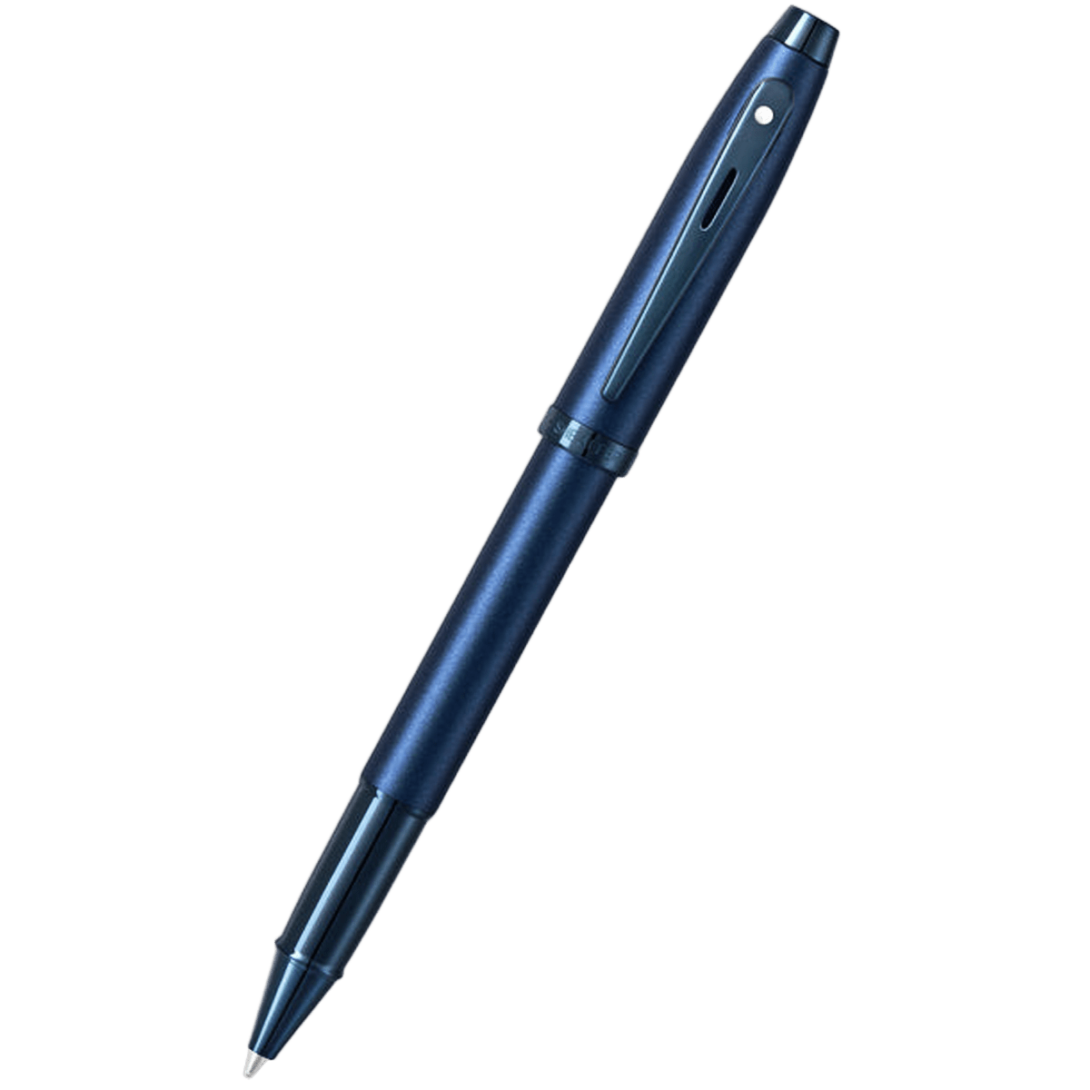 Sheaffer 100 Rollerball Pen - Satin Blue Lacquer - Blue Trim - Pen Boutique Ltd