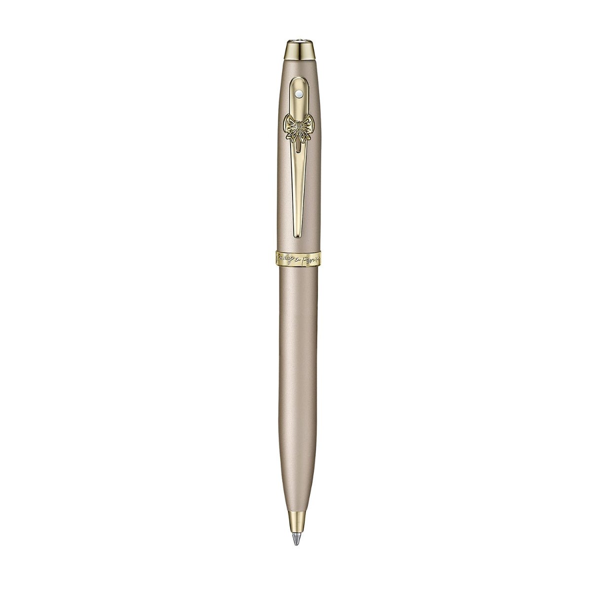 Sheaffer 100 x Emily in Paris Ballpoint Pen - Champagne Gold + Hardbound Small Notebook (Gift Set) - Pen Boutique Ltd