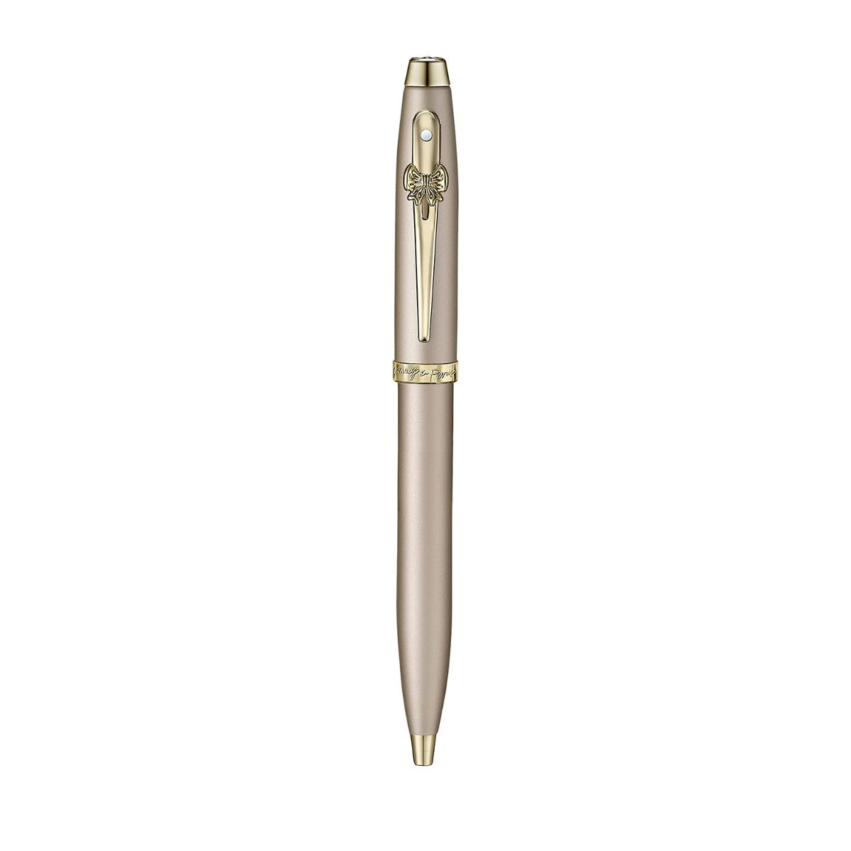 Sheaffer 100 x Emily in Paris Ballpoint Pen - Champagne Gold + Hardbound Small Notebook (Gift Set) - Pen Boutique Ltd