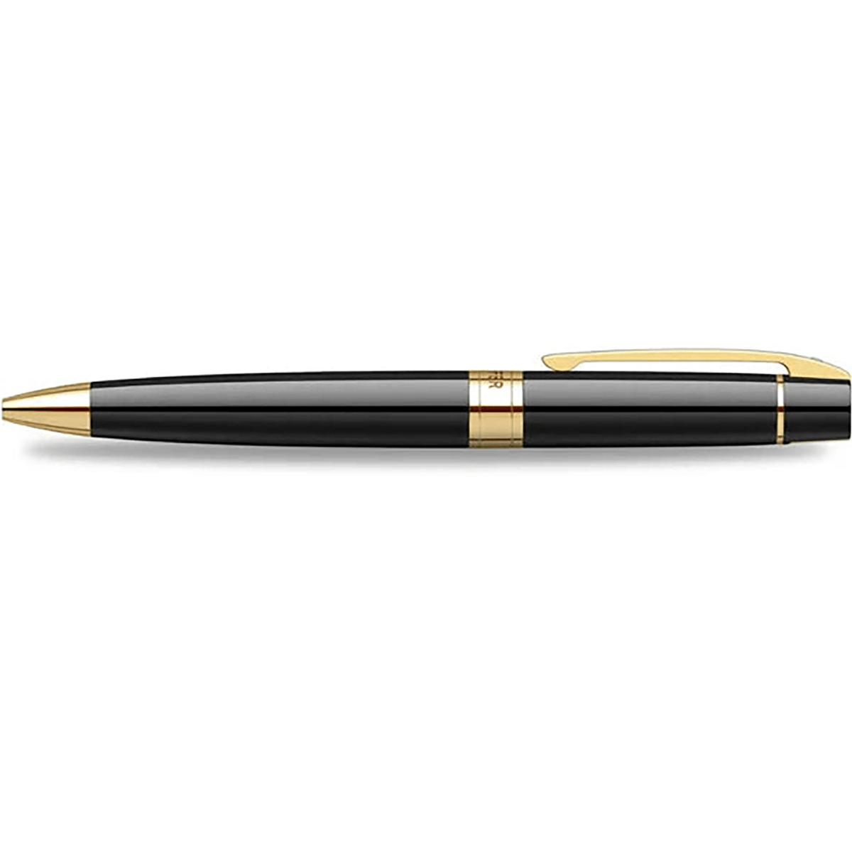 Sheaffer 300 Ballpoint Pen - 9325 Glossy Black - Gold Trim - Pen Boutique Ltd