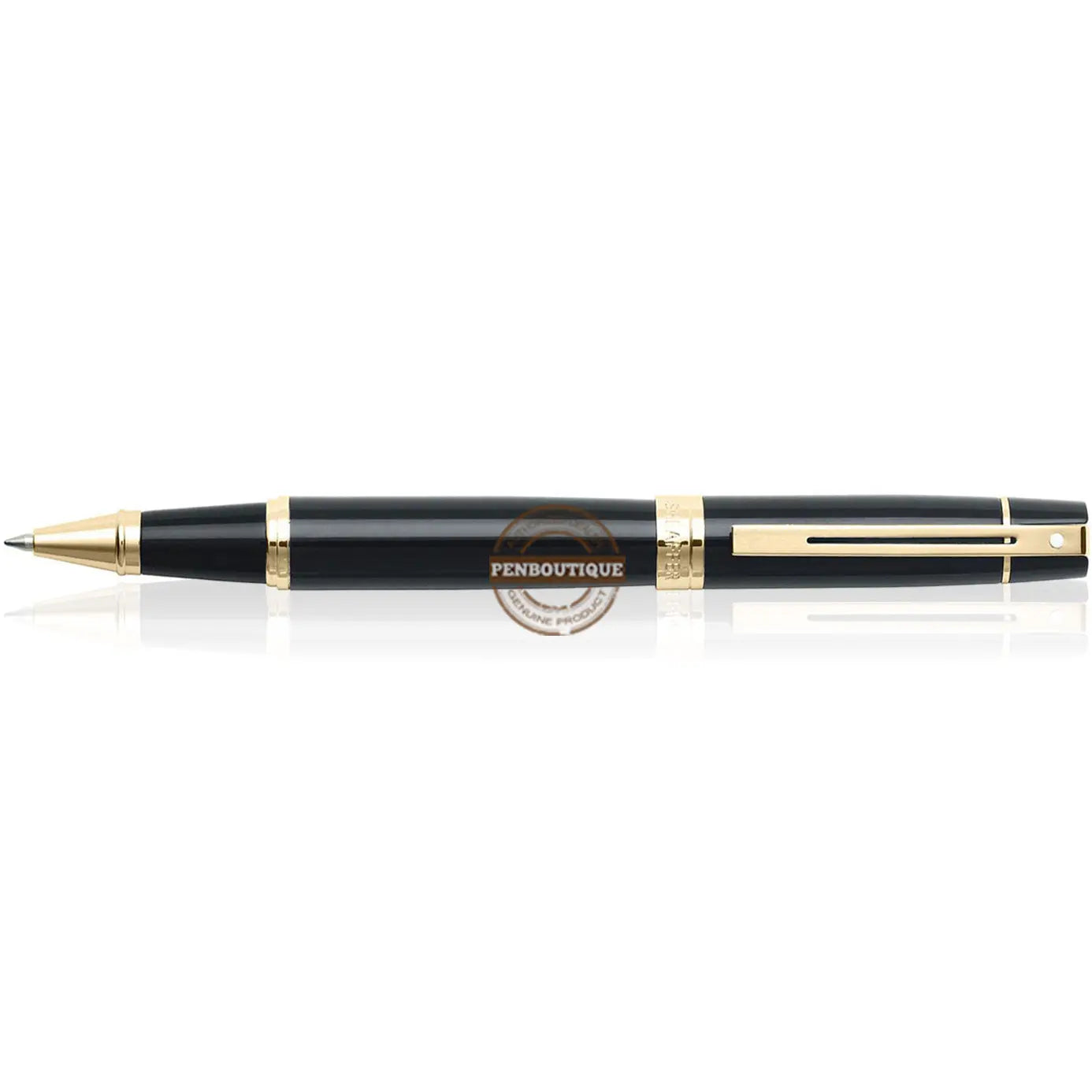 Sheaffer 300 Glossy Black with Gold Trim Rollerball Pen-Pen Boutique Ltd