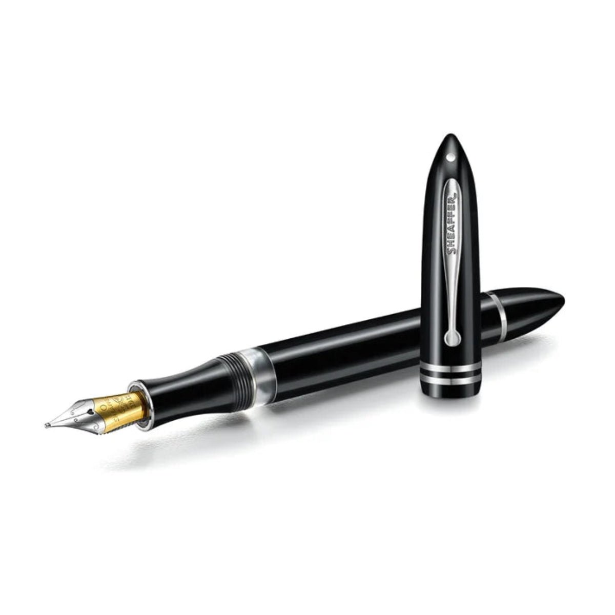 Sheaffer Balance III E892 Fountain Pen - Glossy Black - Chrome Trim - Pen Boutique Ltd