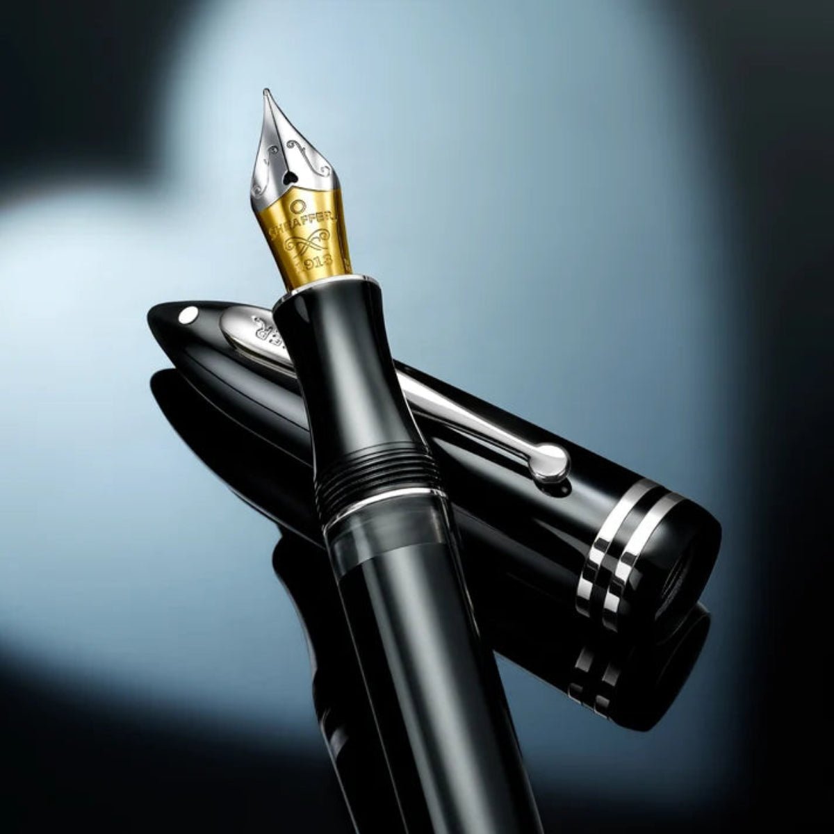Sheaffer Balance III E892 Fountain Pen - Glossy Black - Chrome Trim - Pen Boutique Ltd