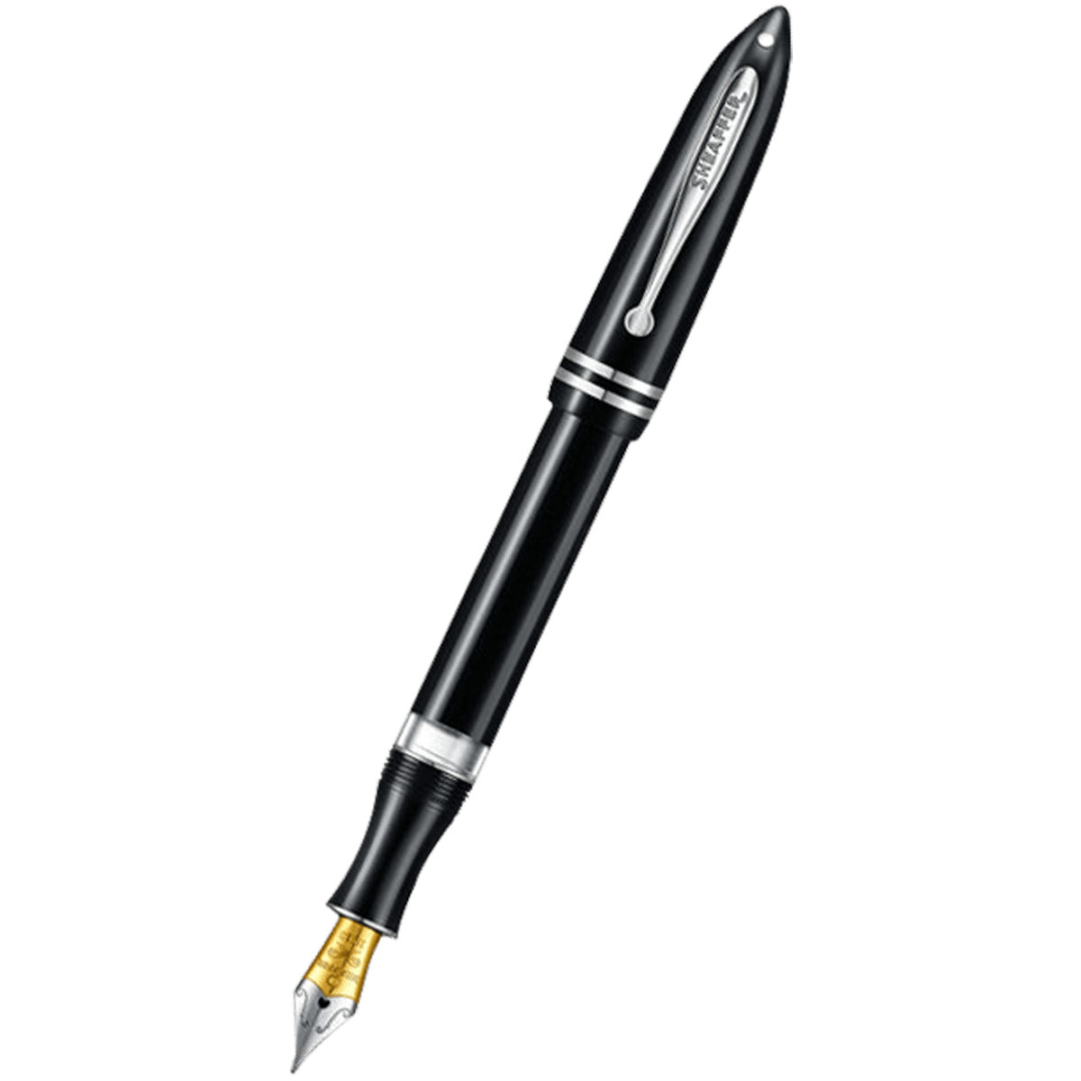 Sheaffer Balance III E892 Fountain Pen - Glossy Black - Chrome Trim - Pen Boutique Ltd