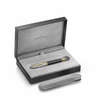 Sheaffer Legacy Ballpoint Pen - Black - Chrome Cap - 14K Gold PVD Trim - Pen Boutique Ltd