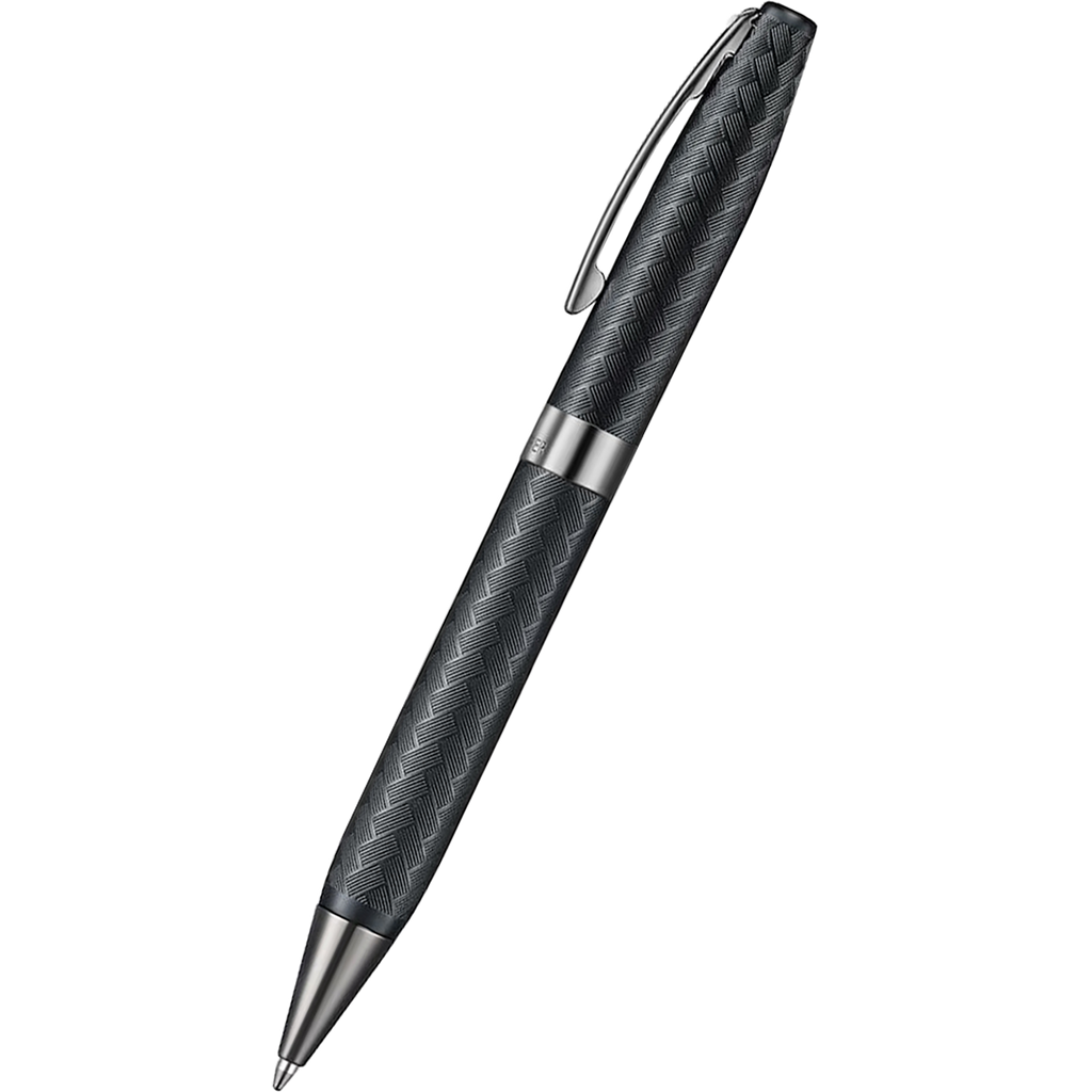 Sheaffer Legacy Ballpoint Pen - Chevron Matte Black - PVD Gunmetal Trim-Pen Boutique Ltd