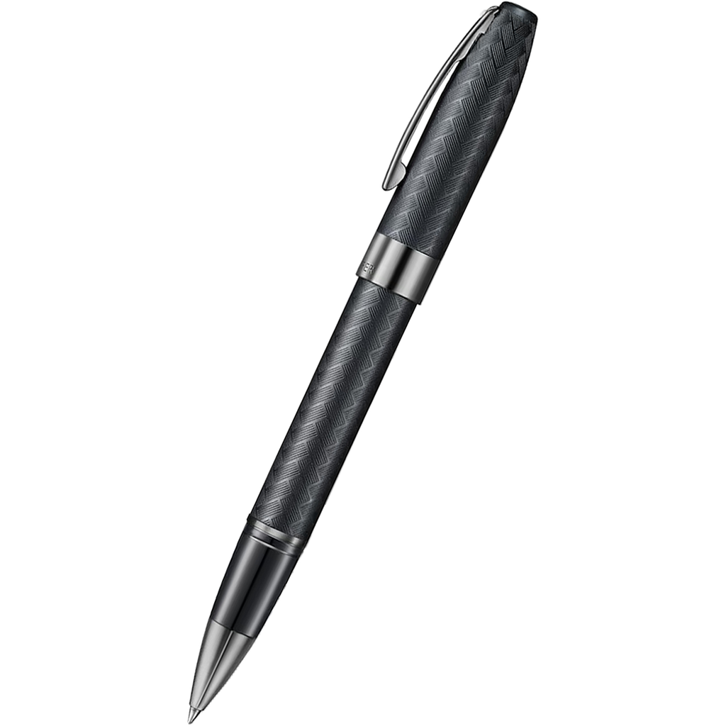 Sheaffer Legacy Rollerball Pen - Chevron Matte Black - PVD Gunmetal Trim-Pen Boutique Ltd
