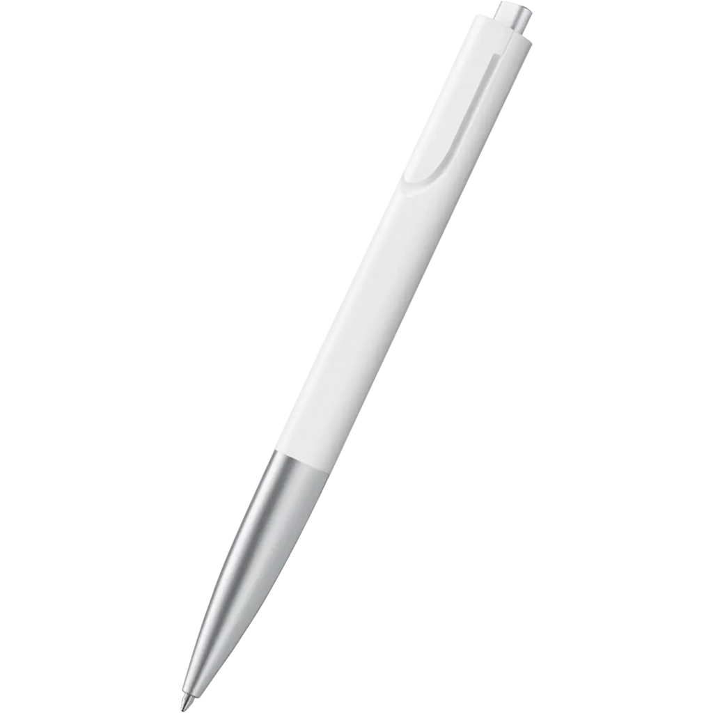 Lamy Noto Ballpoint Pen - White/Silver-Pen Boutique Ltd