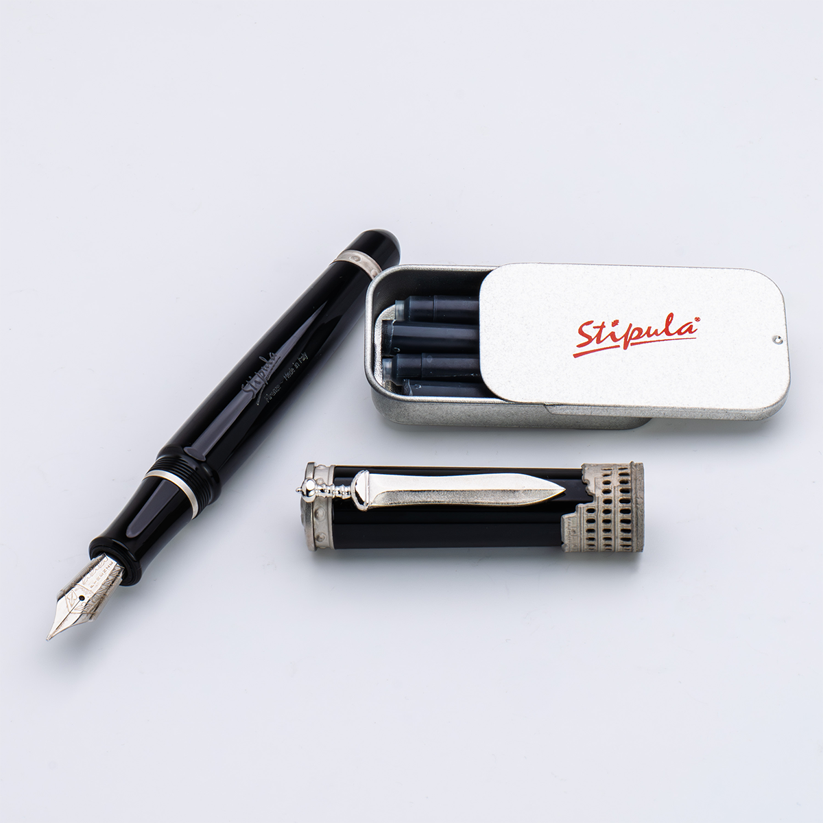 Stipula Gladiator Fountain Pen - Black-Pen Boutique Ltd