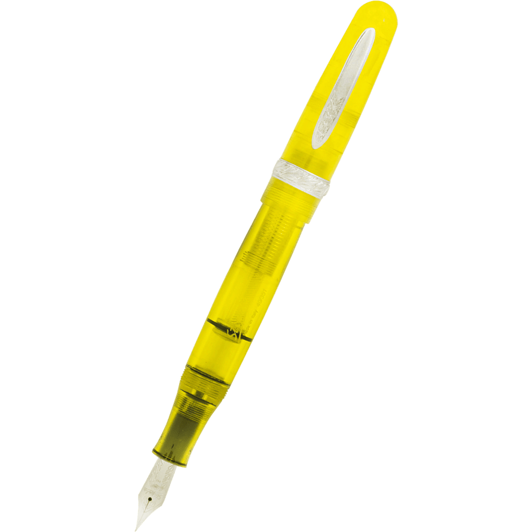 Stipula Etruria Rainbow Fountain Pen - Clear Yellow - Stainless Steel (Limited Edition) - Pen Boutique Ltd