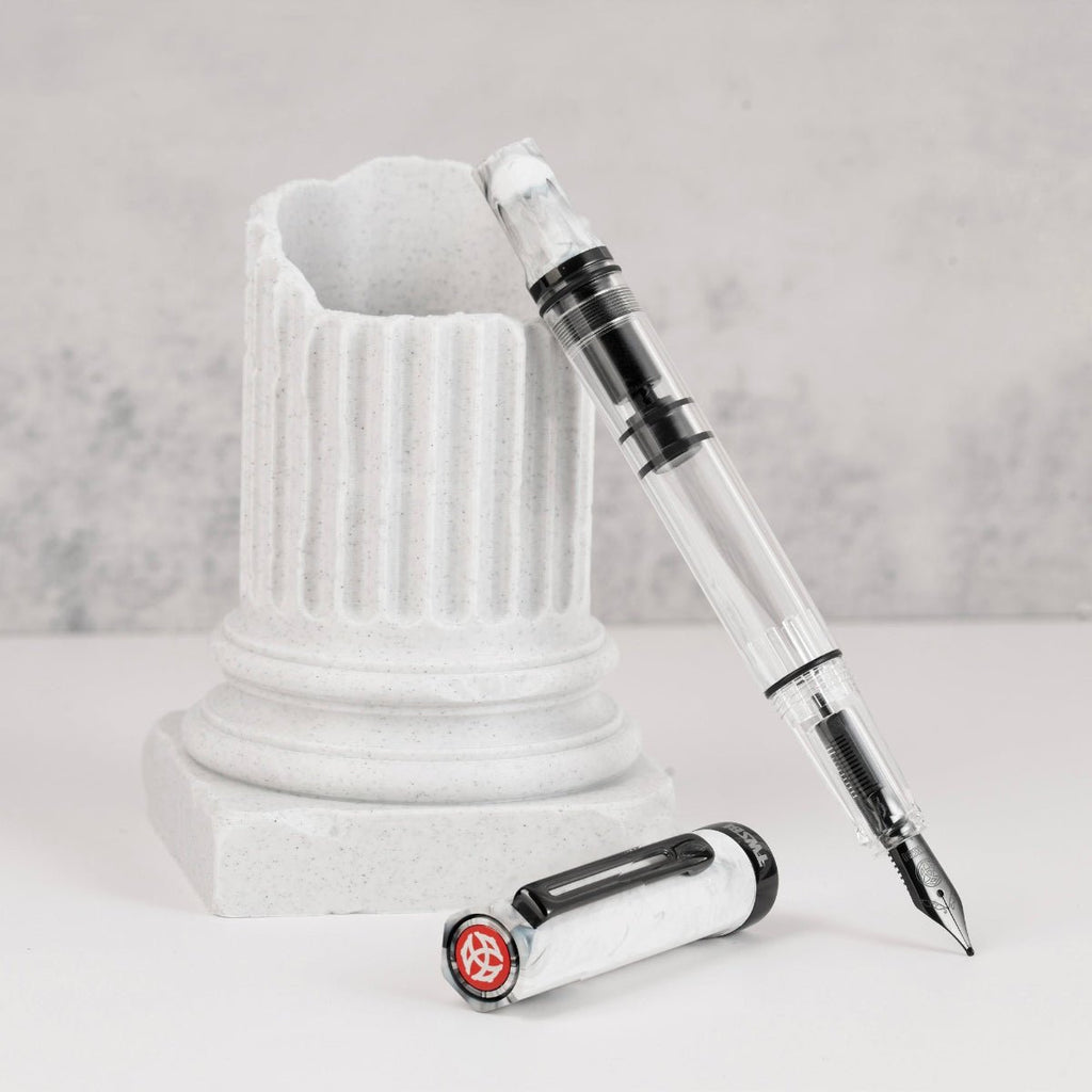 TWSBI Eco Fountain Pen - Carrara - Onyx Trim ( Special Edition) - Pen Boutique Ltd