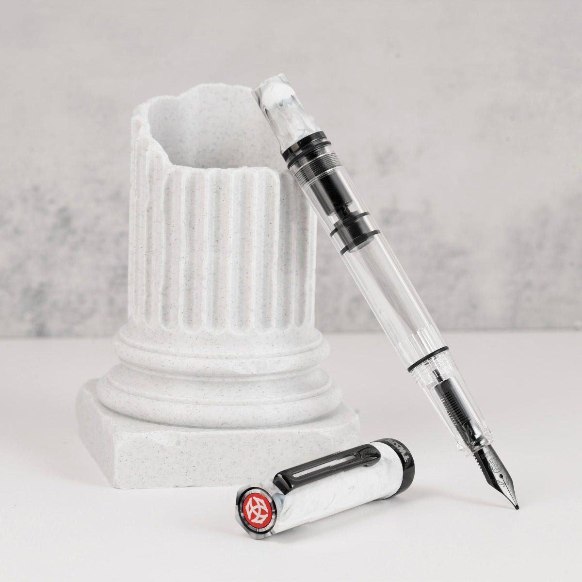 TWSBI Eco Fountain Pen - Carrara - Onyx Trim ( Special Edition) - Pen Boutique Ltd