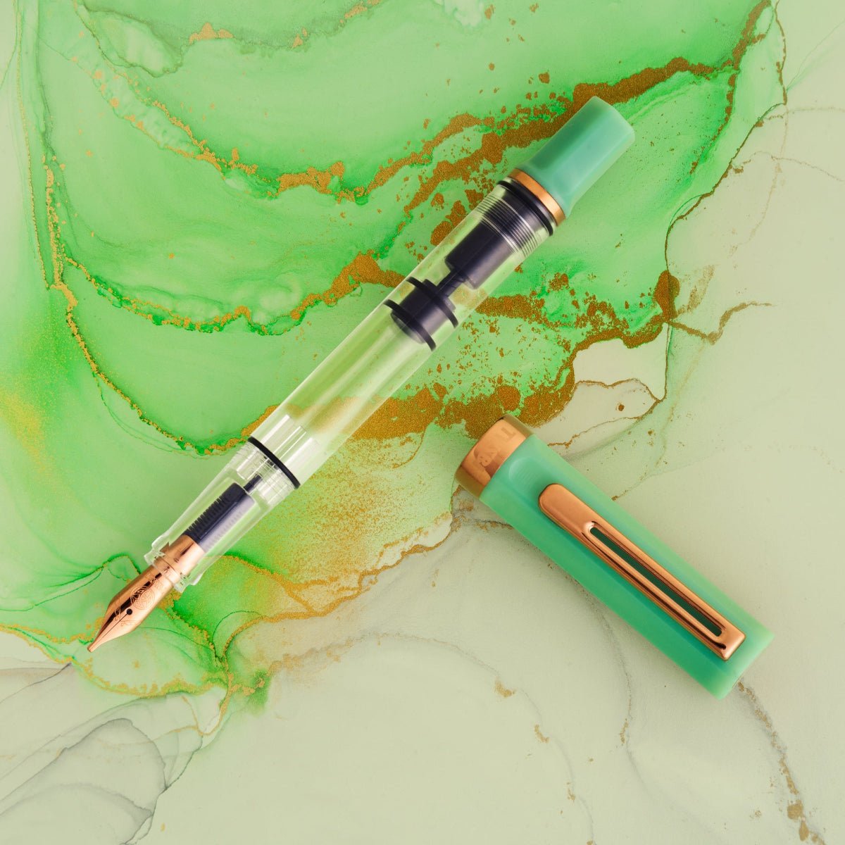 TWSBI Eco Fountain Pen - Jade Jelly - Bronze Trim - Pen Boutique Ltd
