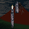 Taccia Empress Fountain Pen - Aka Fuji & Sakura on Black Chinkin (Limited Edition) - Pen Boutique Ltd