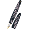 Taccia Empress Fountain Pen - Aka Fuji & Sakura on Black Chinkin (Limited Edition) - Pen Boutique Ltd