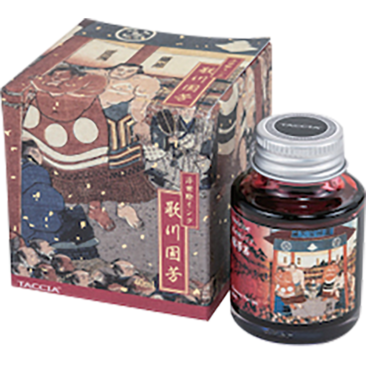 Taccia Ukiyo - e Ink Bottle - Kuniyoshi - Akane - 40 ml (Ver. 3) - Pen Boutique Ltd