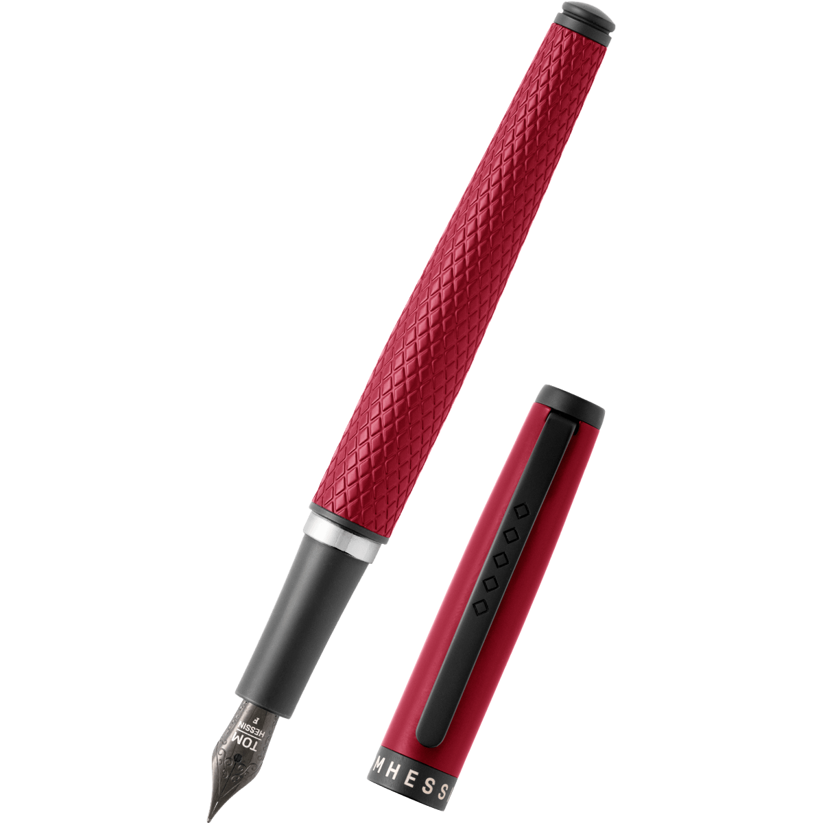 Tom Hessin Magnetic Fountain Pen - Poppy Red - Pen Boutique Ltd