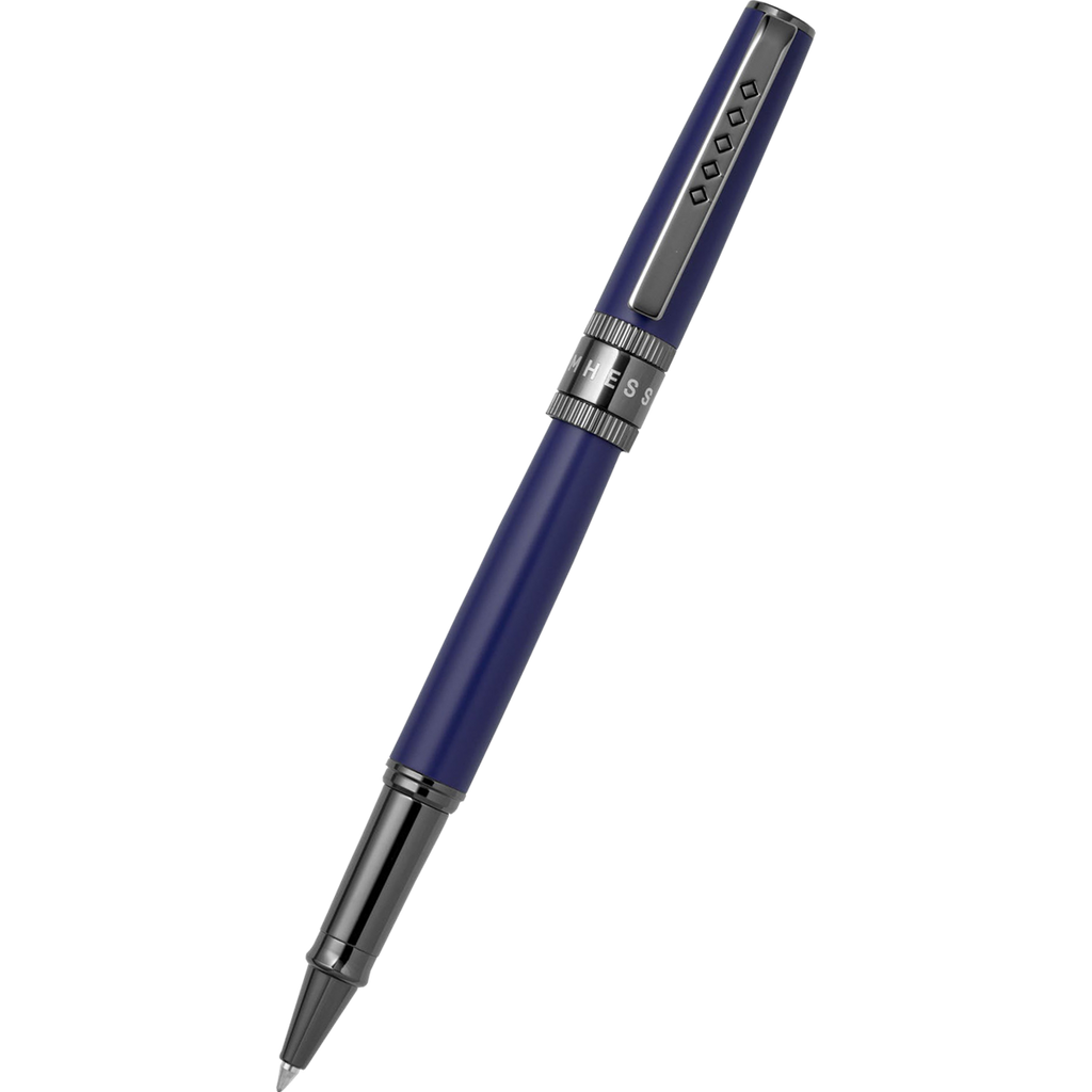 Tom Hessin Rebel "Oxford Blue" Rollerball Pen – Gunmetal Trim-Pen Boutique Ltd