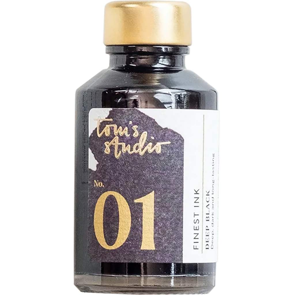 Tom's Studio Ink Bottles - 01 Deep Black - 50ml-Pen Boutique Ltd