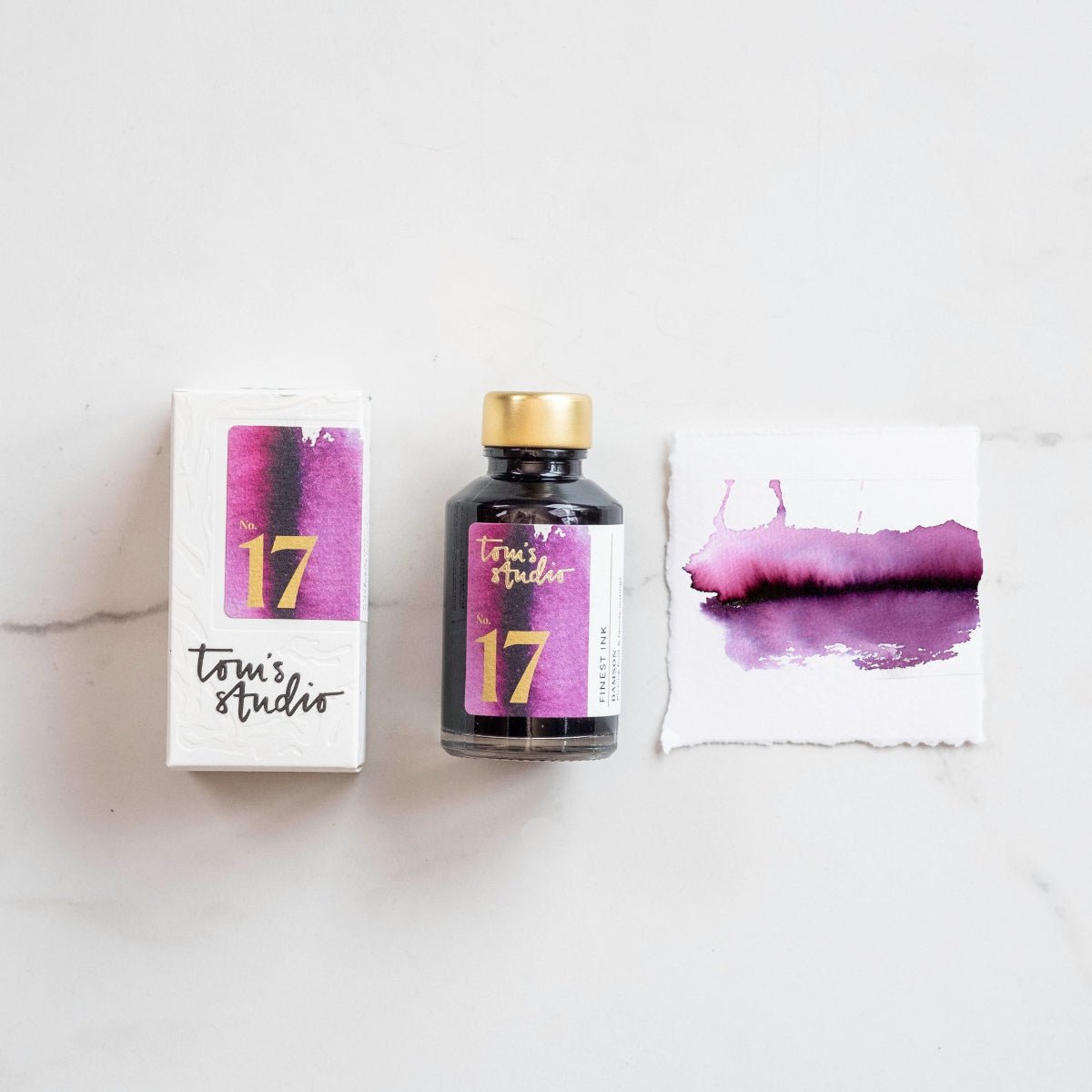Tom's Studio Ink Bottles - 17 Damson - 50ml - Pen Boutique Ltd