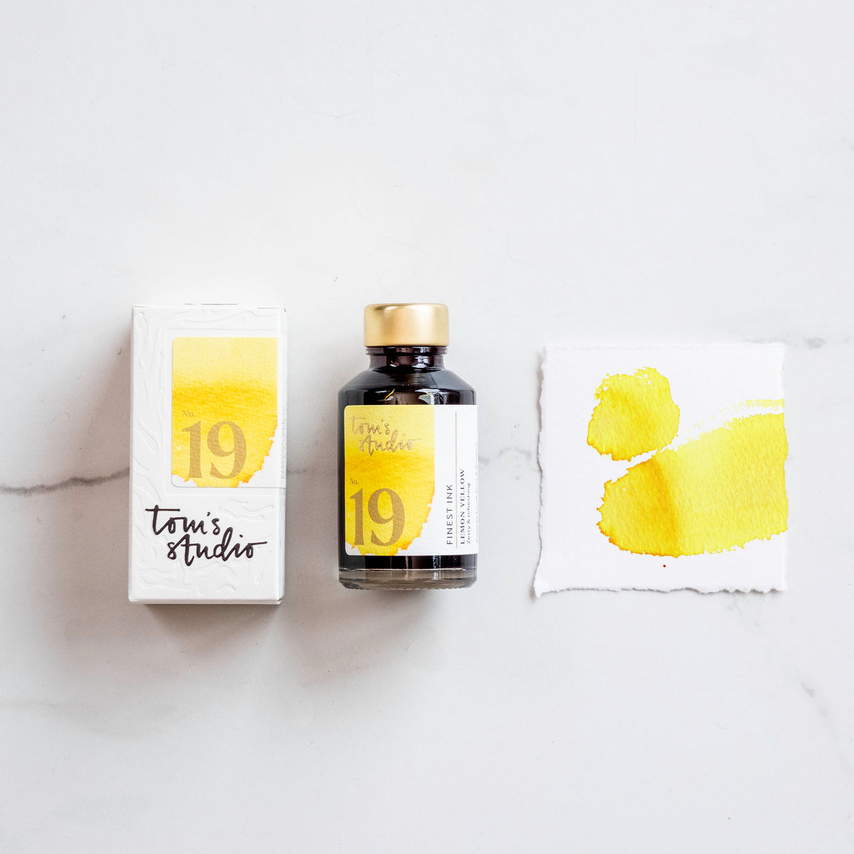 Tom's Studio Ink Bottles - 19 Lemon Yellow - 50ml-Pen Boutique Ltd