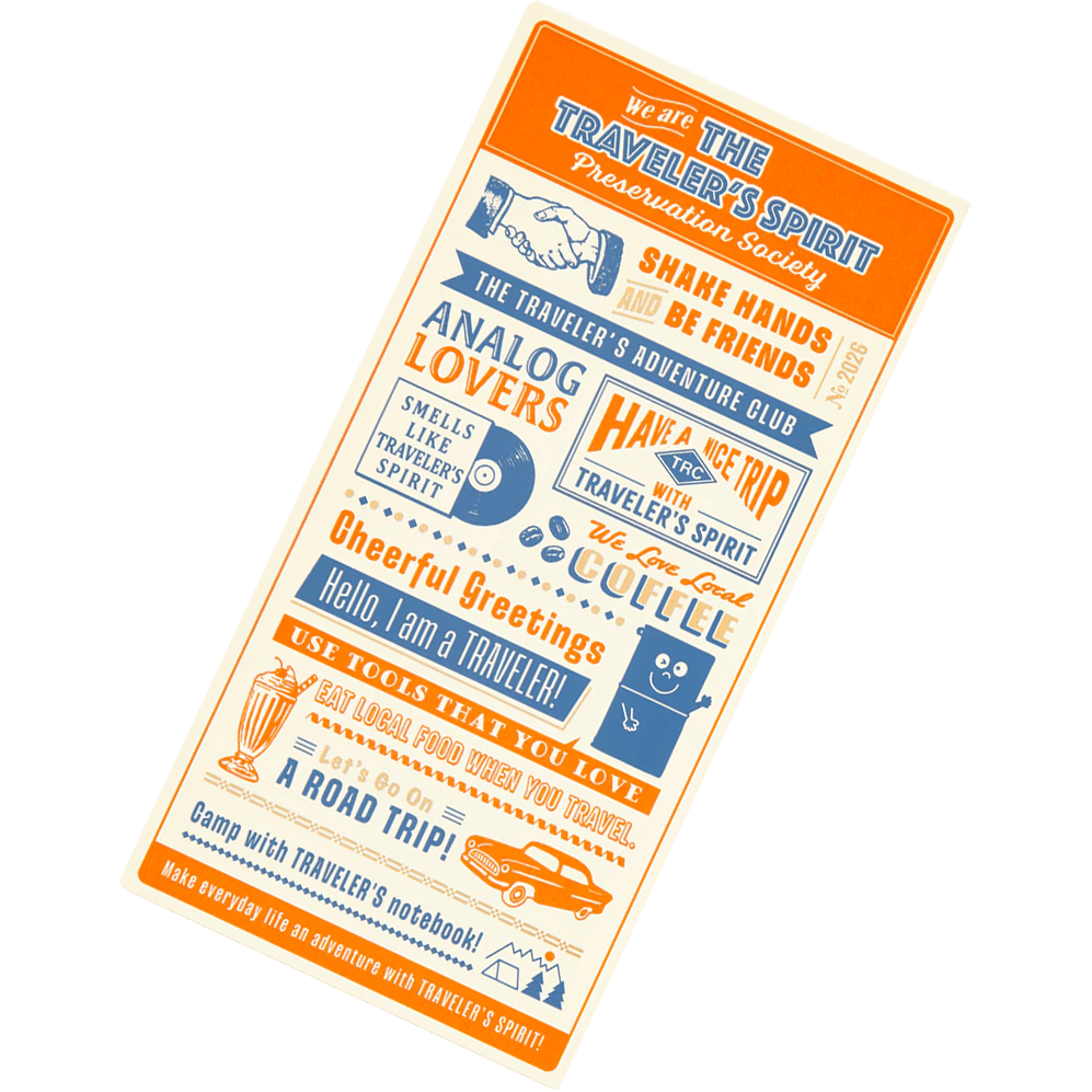 Traveler's Plastic Sheet - 2026 (Regular Size) - Pen Boutique Ltd