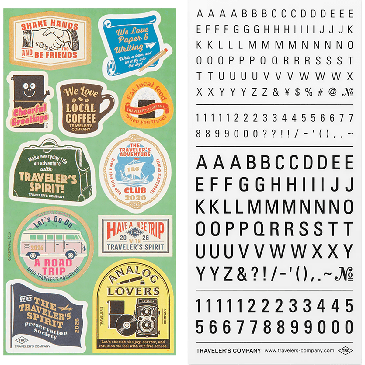 Traveler's Customized Sticker Set for Diary - 2026 - Pen Boutique Ltd