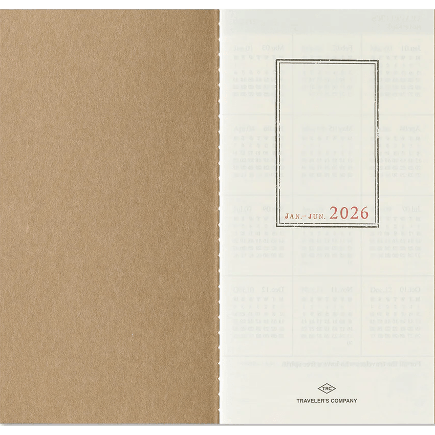 Traveler's Notebook - 2026 Weekly Vertical (Regular Size) - Pen Boutique Ltd