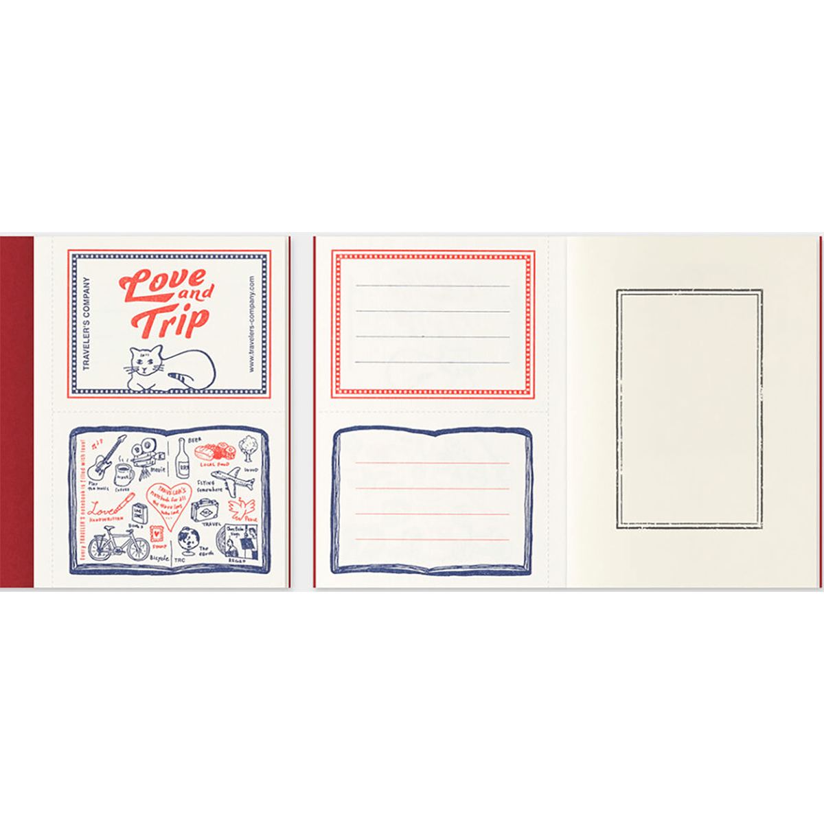Traveler's Notebook Refill - Love and Trip (Passport Size) 2025 Edition - Pen Boutique Ltd