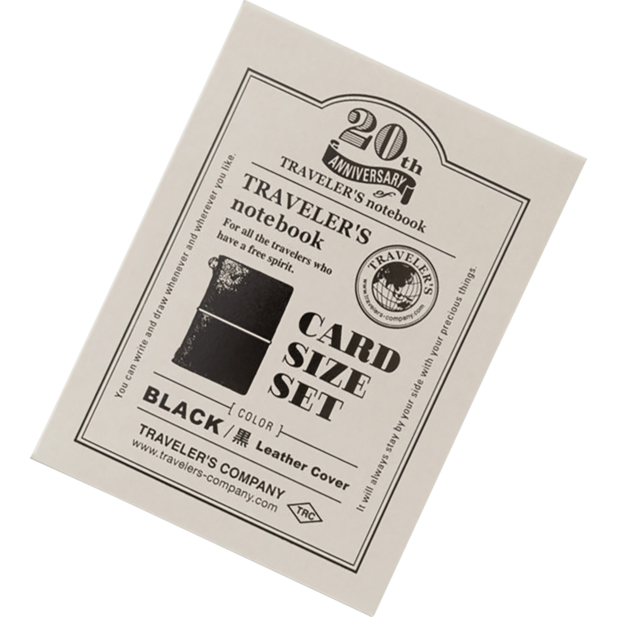 Traveler's Notebook Set - 20th Anniversary - Black - Card Size - Pen Boutique Ltd