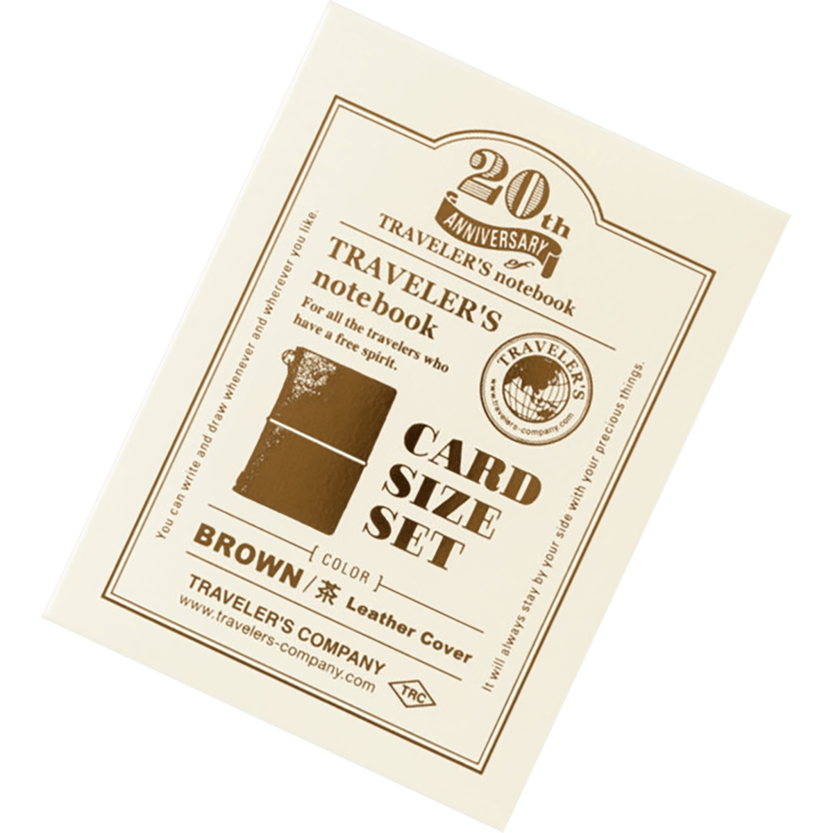 Traveler's Notebook Set - 20th Anniversary - Brown - Card Size - Pen Boutique Ltd