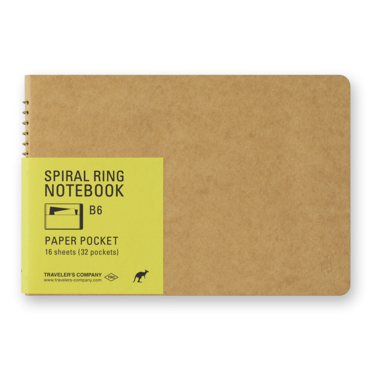 Traveler's Spiral Ring Notebook - B6 Paper Pocket - Slim-Pen Boutique Ltd