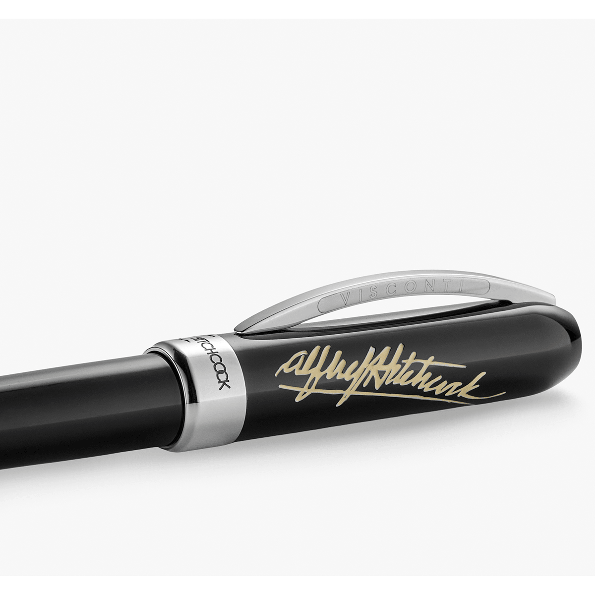 Visconti Alfred Hitchcock Ballpoint Pen - Black - Palladium Trim - Pen Boutique Ltd
