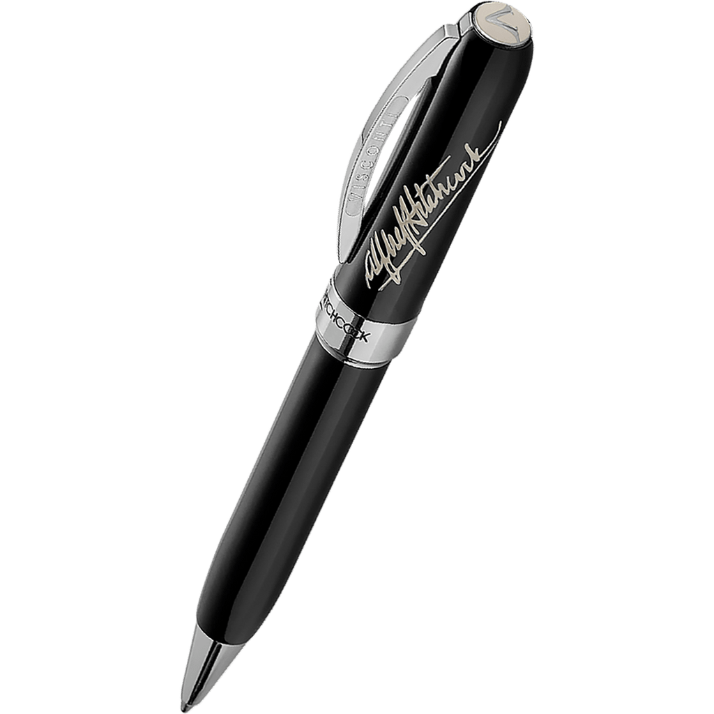 Visconti Alfred Hitchcock Ballpoint Pen - Black - Palladium Trim - Pen Boutique Ltd