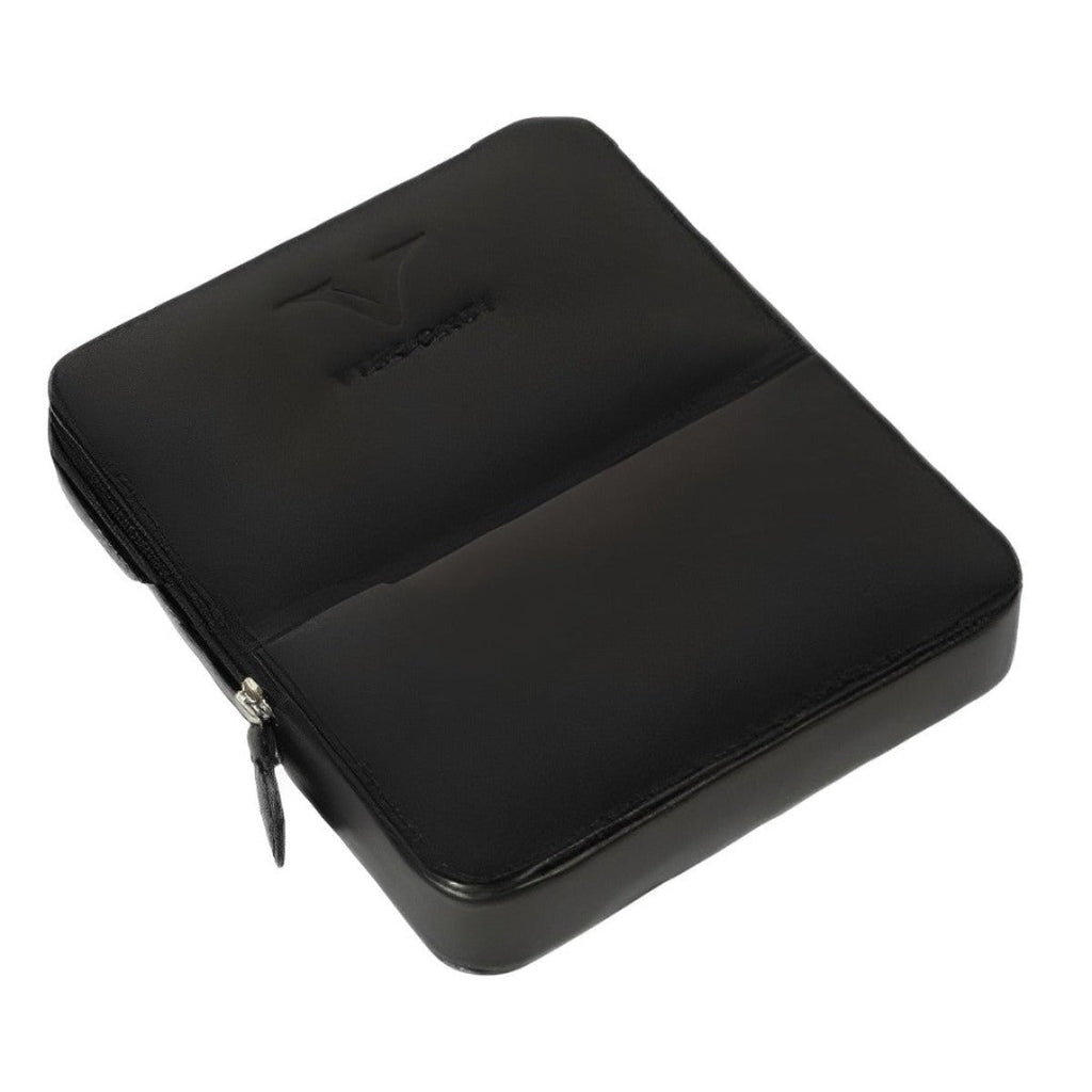 Visconti Classic Leather Six Pen Case - Black - Pen Boutique Ltd