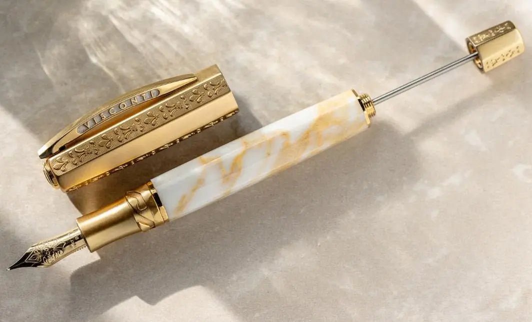 Visconti Il Magnifico Calacatta Gold Fountain Pen (Limited Edition) - Pen Boutique Ltd