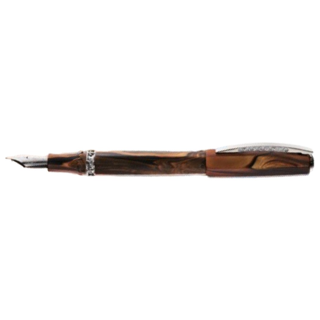 Visconti Medici Fountain Pen - Briarwood - Ruthenium Trim - Oversize - Pen Boutique Ltd