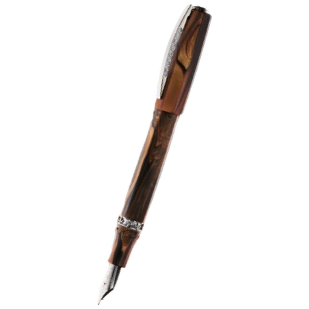 Visconti Medici Fountain Pen - Briarwood - Ruthenium Trim - Oversize - Pen Boutique Ltd